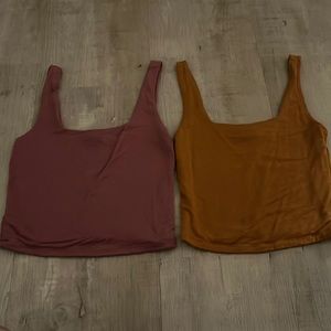 Tillys Cropped Tank Tops in Pink and Orange (Size XS)